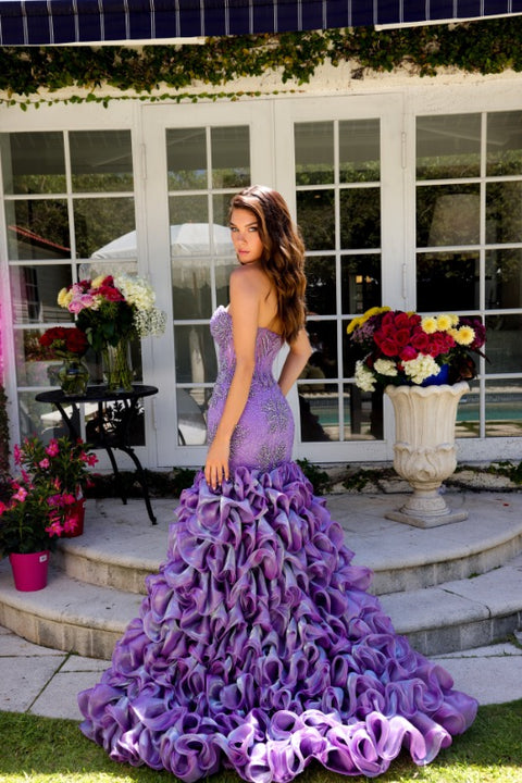 Ava Presley 39564 Lavender Mermaid Gown with Beaded Bodice Ava Presley 39564 Lavender Mermaid Gown with Beaded Bodice