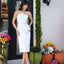 Ava Presley 40061 formal white dress with asymmetrical detailing