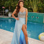 Ava Presley 40115 - Beaded Sheer Corset Long Satin Prom Dress