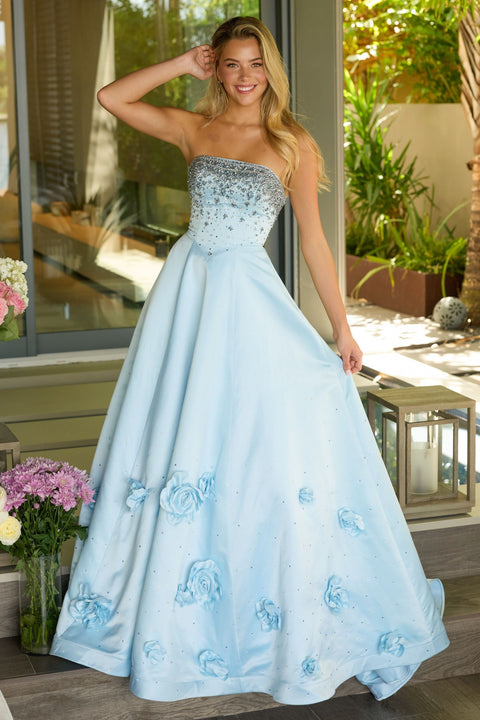 Ava Presley 26532 Strapless Beaded Floral Ball Gown Ava Presley 26532 Strapless Beaded Floral Ball Gown