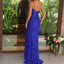 Ava Presley 47147 formal dress with deep V-neck and shimmer