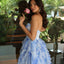 Ava Presley 26448 beaded fitted dress with feather trim