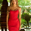 Ava Presley 26336 red strapless mini dress with beaded neckline