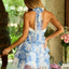 Ava Presley 47109 romantic mini dress with tiered skirt