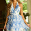 Ava Presley 47109 elegant V-neck dress with floral pattern