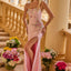 Ava Presley 47281 - Fitted Prom Gown with Corset Bodice and Floral Embellishment