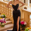 Ava Presley 47270 fitted formal gown with illusion side detailing