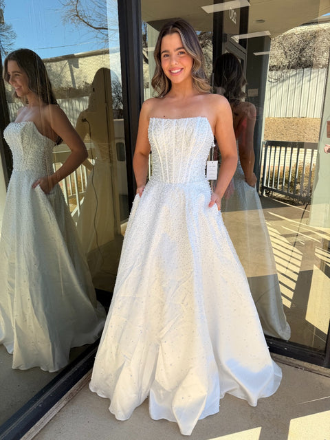 Ava Presley 47283 classic A-line long dress