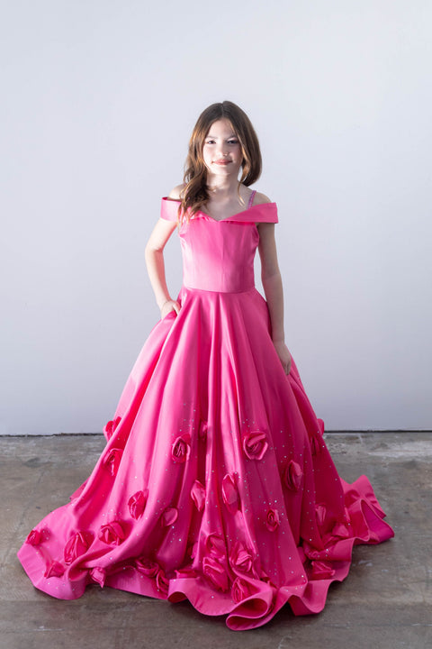 Ava Presley 26821 embellished floral formal gown