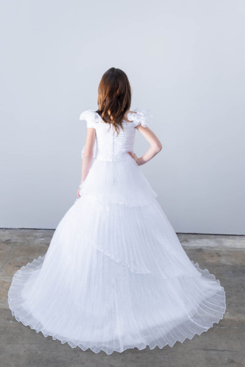 Ava Presley 26815 tiered pleated formal gown