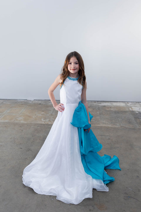 Ava Presley 26823 sleeveless beaded neckline gown