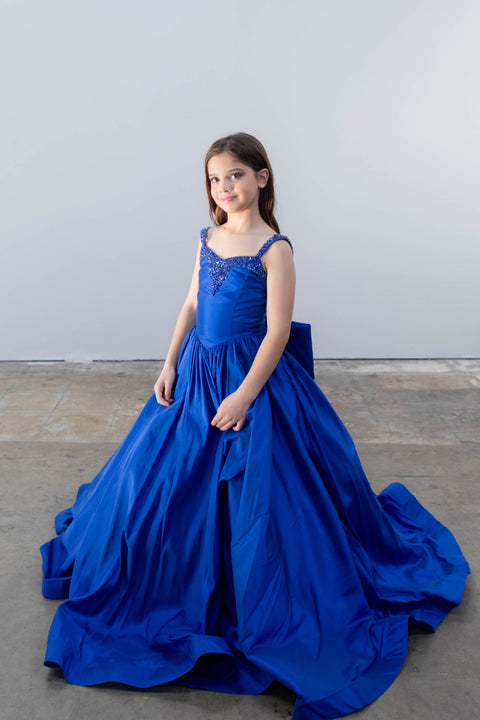 Ava Presley 26819 bow back detail formal gown
