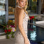 Ava Presley 47335 - Halter Mirror Embellished Open Back Mini Dress