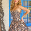 Ava Presley 42458 - Strapless Leopard Bubble Hem Dress