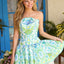 Ava Presley 42467 - Paisley Print Lace Trim Dress