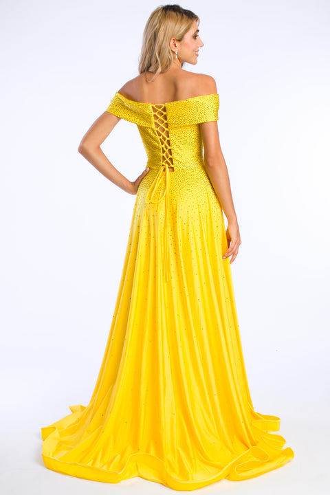 Ava Presley 37323 - Off Shoulder Corset Prom Gown