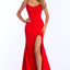 Ava Presley 37330 - Lace Up Slit Evening Gown