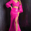 Ava Presley 37334 - Sequin Two Piece Lace Up Gown