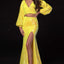 Ava Presley 37334 - Sequin Two Piece Lace Up Gown