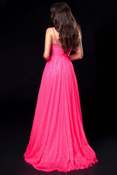 Ava Presley 37340 - Glitter Tulle A Line Prom Gown