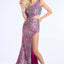 Ava Presley 37355 - One Shoulder Sequin Cutout Gown