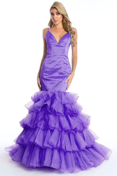 Ava Presley 37357 - Tiered Ruffle Mermaid Prom Gown