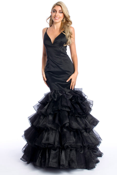Ava Presley 37357 - Tiered Ruffle Mermaid Prom Gown