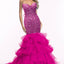 Ava Presley 37358 - Crystal Mermaid Tiered Ruffle Gown