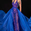 Ava Presley 37381 - Beaded Halter Jumpsuit with Overskirt