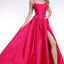 Ava Presley 35738 - Satin A Line Slit Gown