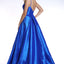 Ava Presley 35738 - Satin A Line Slit Gown