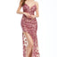 Ava Presley 35745 - Sequin High Slit Evening Gown
