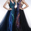 Ava Presley 35755 - Halter Lace Gown with Overskirt
