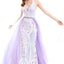 Ava Presley 35755 - Halter Lace Gown with Overskirt