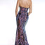 Ava Presley 35755 - Halter Lace Gown with Overskirt