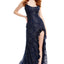 Ava Presley 36021 - Beaded Lace High Slit Prom Gown