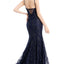 Ava Presley 36021 - Beaded Lace High Slit Prom Gown