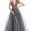 Ava Presley 36057 - Glitter Tulle Lace Up Prom Gown