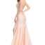 Ava Presley 36020 - Lace Up High Slit Prom Gown