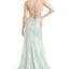 Ava Presley 36020 - Lace Up High Slit Prom Gown