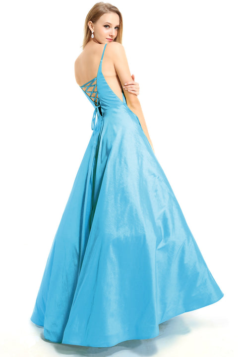 Ava Presley 36037 - Plunging A Line Ball Gown
