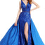 Ava Presley 36031 - Sequin High Slit Overskirt Gown