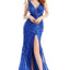 Ava Presley 36031 - Sequin High Slit Overskirt Gown