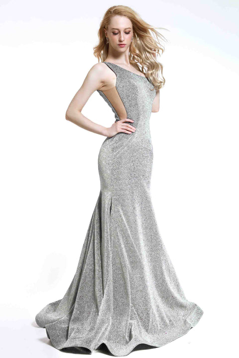 Ava Presley 35789 - One Shoulder Mermaid Glitter Gown