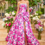 Ava Presley 42459 - Strapless Floral Print Prom Ball Gown KOMAL