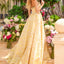 Ava Presley 42517 - Rosette Detail Floral Jacquard Ball Gown