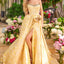 Ava Presley 42517 - Rosette Detail Floral Jacquard Ball Gown