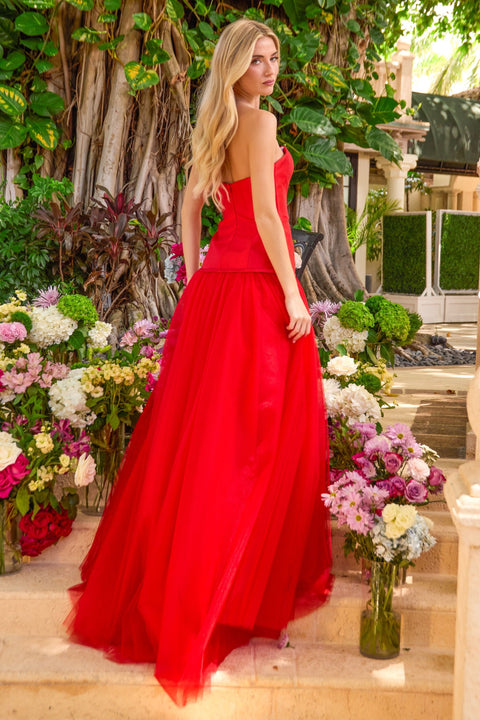 Ava Presley 42521 - Sweetheart Drop Waist Tulle Gown