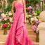 Ava Presley 42577 - Ruffle Detail Printed Prom Gown