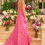 Ava Presley 42577 - Ruffle Detail Printed Prom Gown